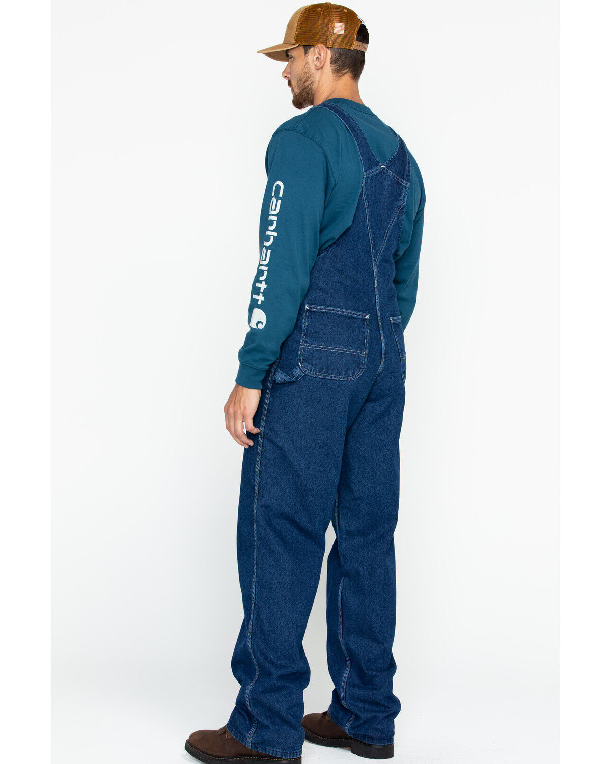 carhartt washed denim bib overalls