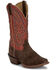 Image #1 - Justin Men's Show Off Tall Western Boots - Square Toe, Dark Brown, hi-res