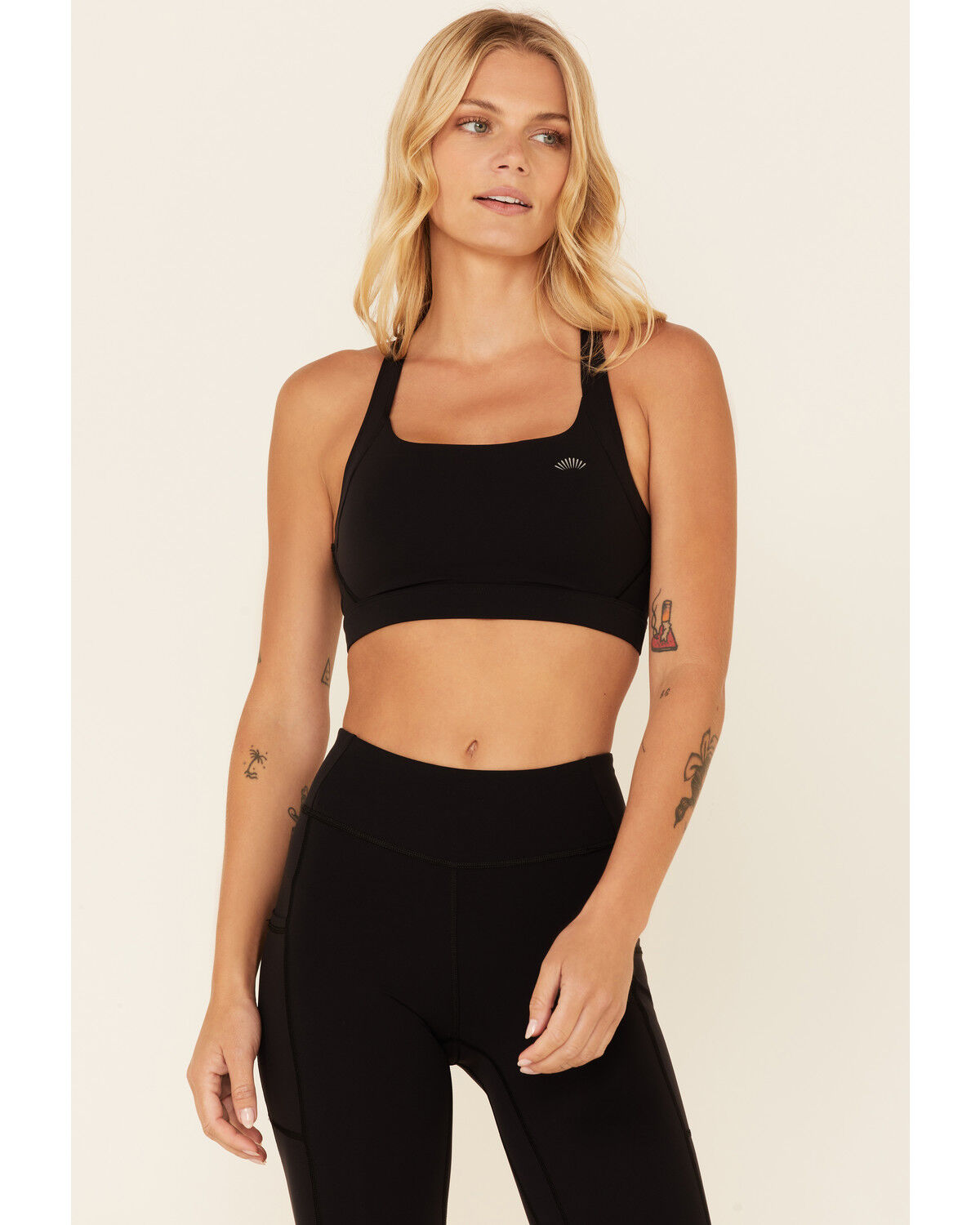 Image #1 - Shyanne Women's Solid Riding Sports Bra, Black, hi-res