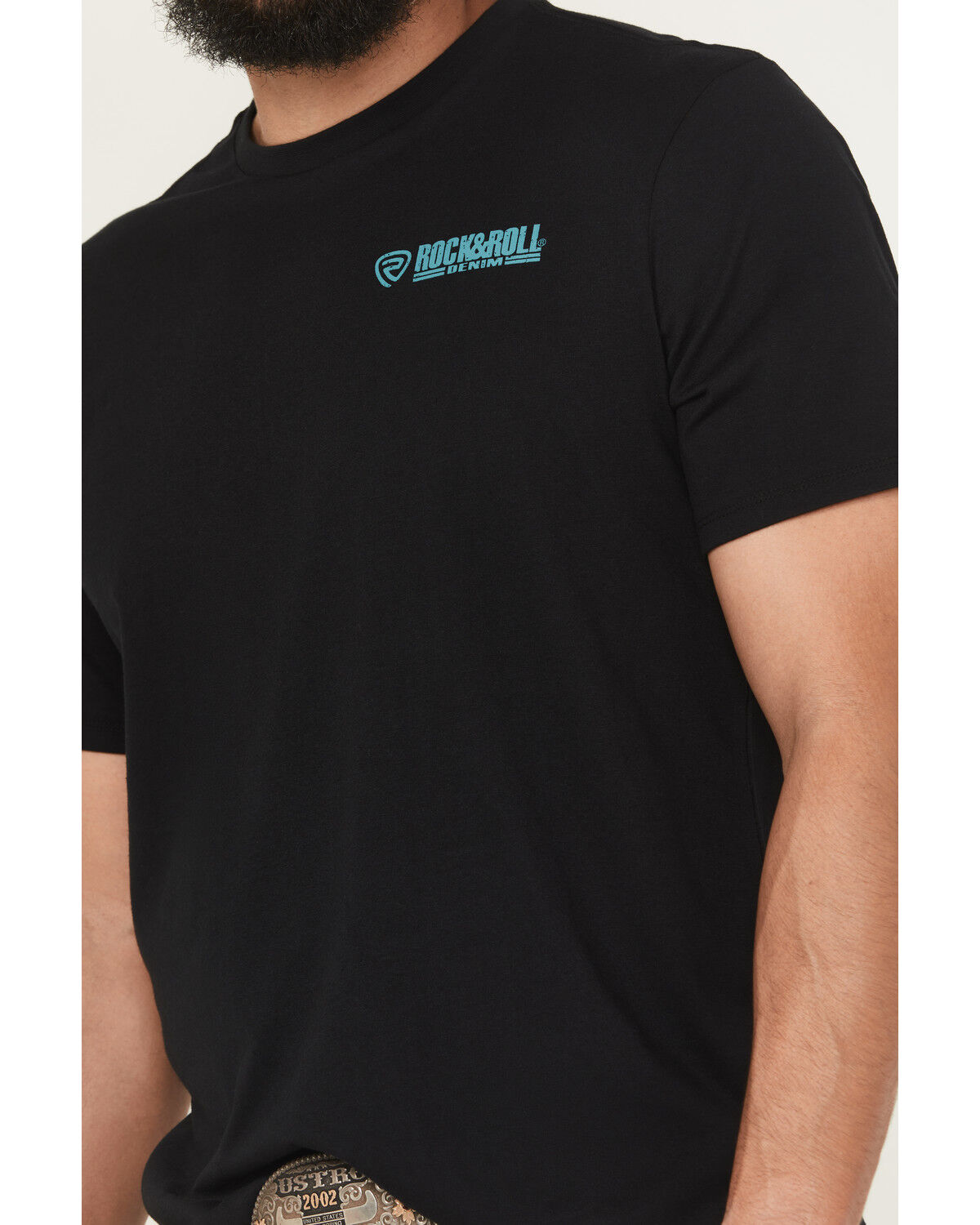 Image #4 - Rock & Roll Denim Men's Steerhead Short Sleeve Graphic T-Shirt, Black, hi-res