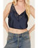 Image #3 - Free People Women's Night Out Blouson Brami, Navy, hi-res