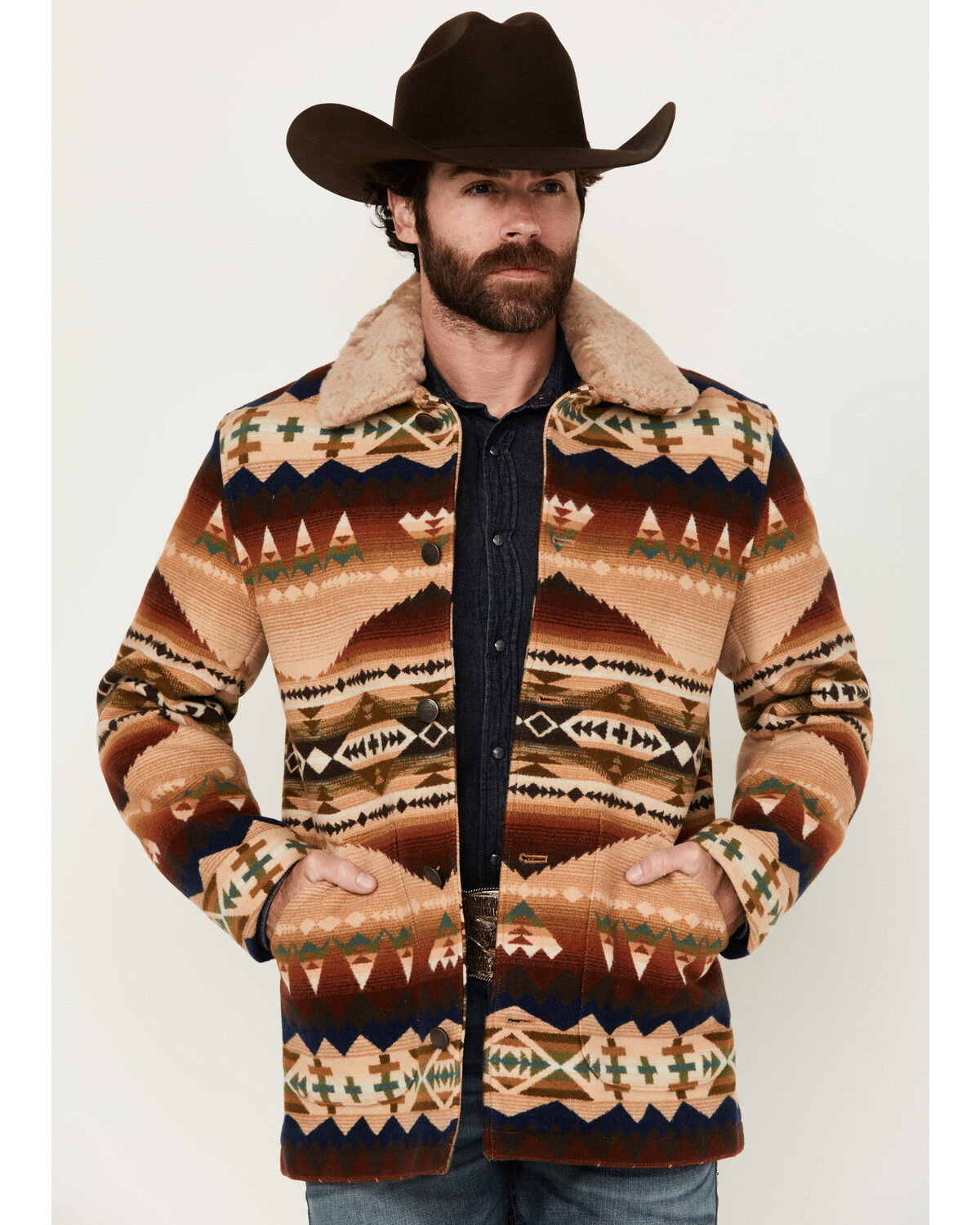 Image #1 - Pendleton Men's Brownsville Multicolored Print Coat, , hi-res