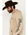 Image #2 - Wrangler Men's Logo Sleeve Hooded Sweatshirt, Beige, hi-res