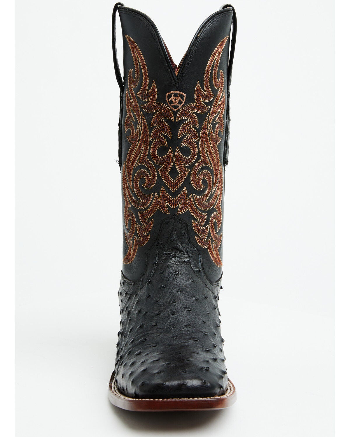 Image #4 - Ariat Men's Exotic Full Quill Ostrich Classic Cash Western Boots - Broad Square Toe, Black, hi-res
