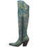 Image #3 - Dan Post Women's Flower Child Tall Boots - Snip Toe, Turquoise, hi-res