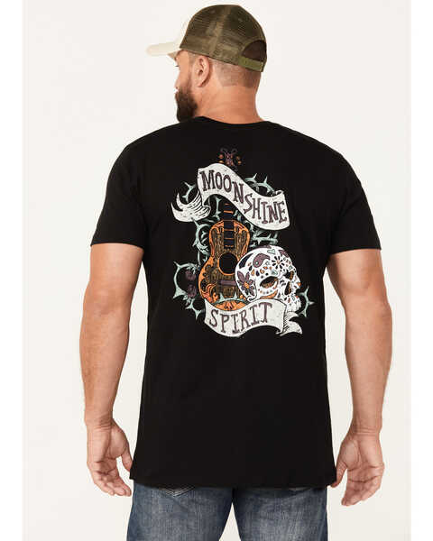 Image #1 - Moonshine Spirit Men's Guitar Short Sleeve Graphic T-Shirt, Black, hi-res