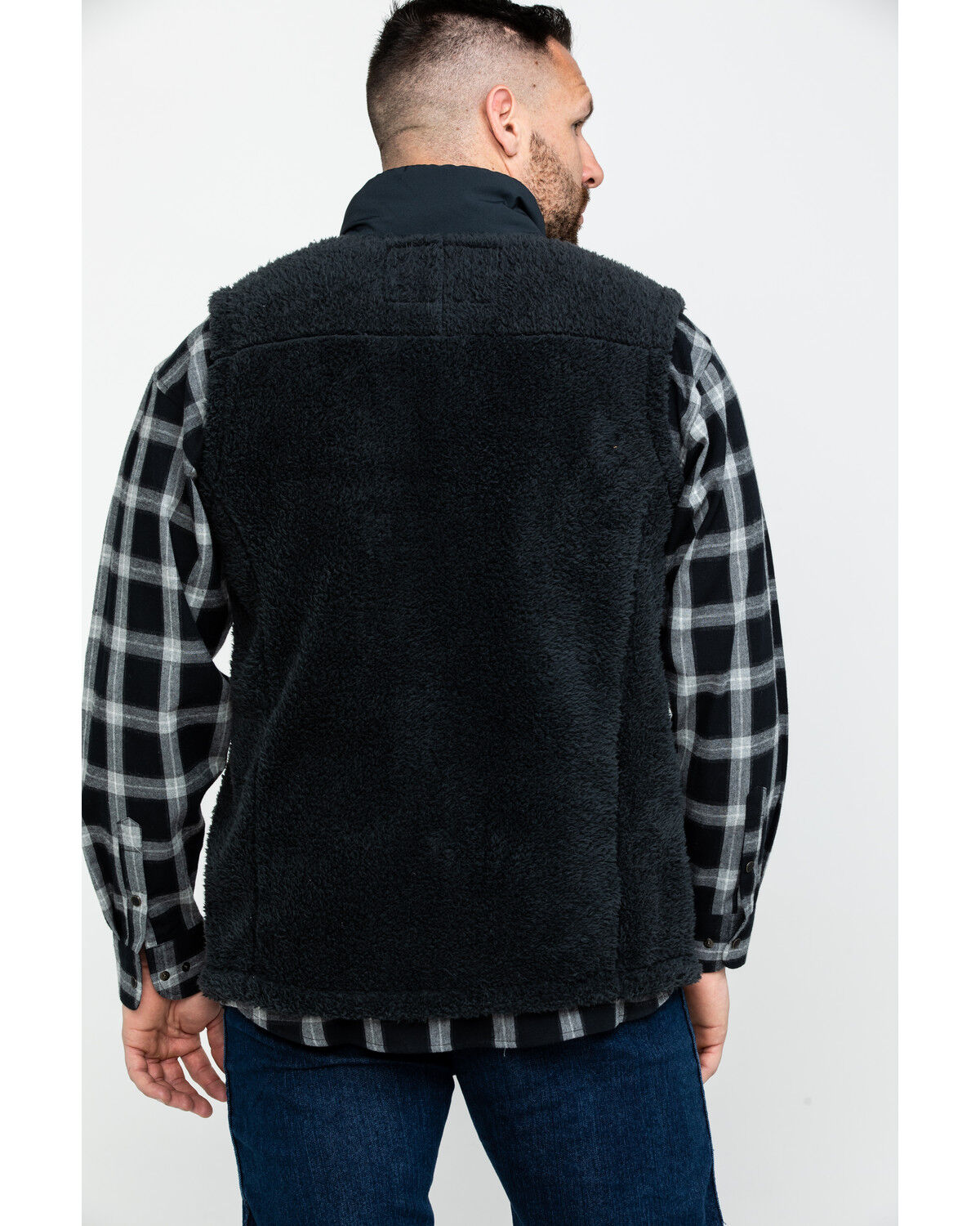 Image #2 - Powder River Outfitters Men's Micro Berber Full Zip Vest , , hi-res