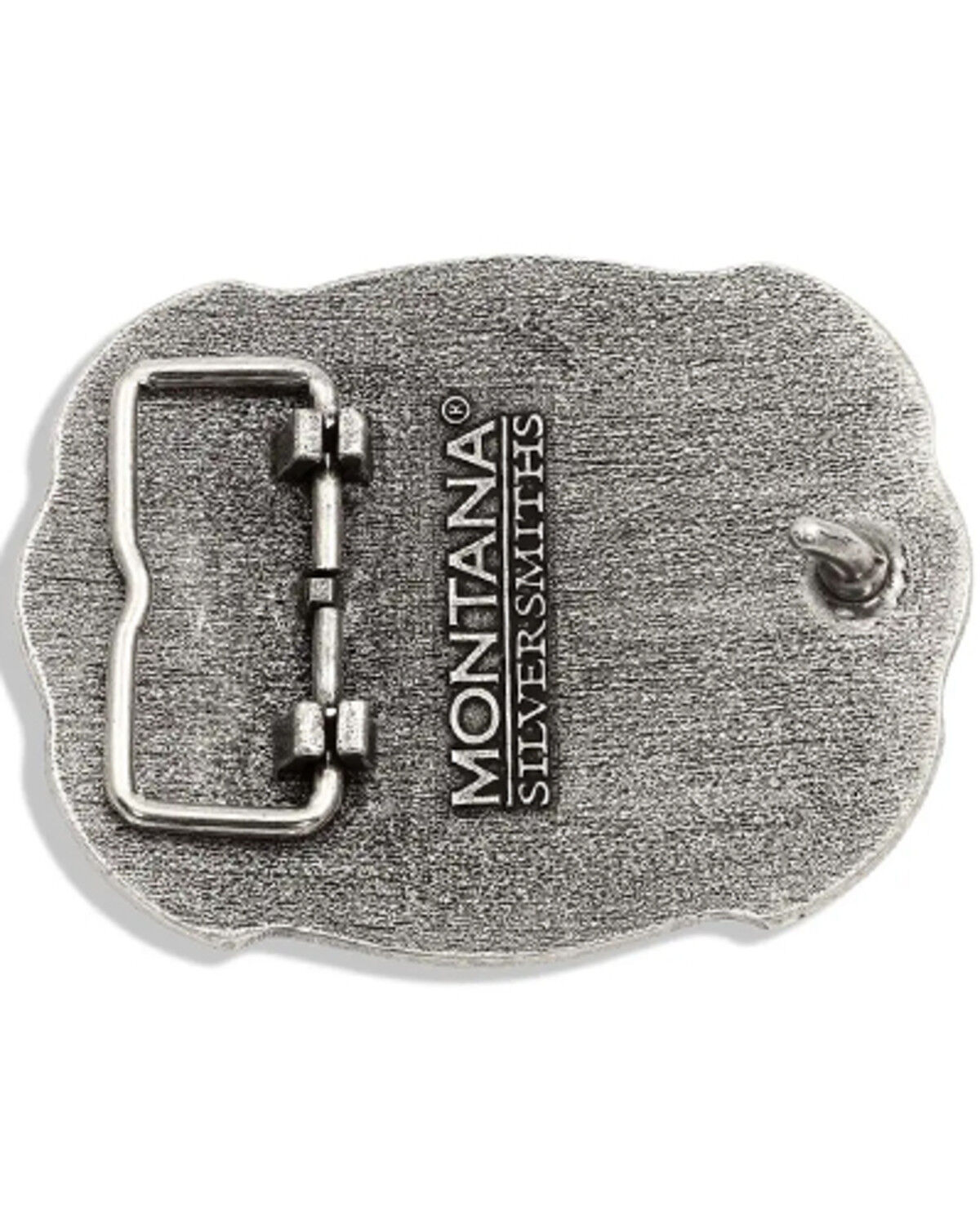 Image #2 - Montana Silversmiths Men's John Deere Scalloped Duo Belt Buckle, Silver, hi-res