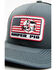 Oil Field Hats Men's Sniper Pig America Flag Rubber Patch Mesh Back Ball Cap , Charcoal, hi-res