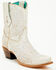 Image #1 - Corral Women's Embroidered Western Ankle Boots - Snip Toe, Ivory, hi-res