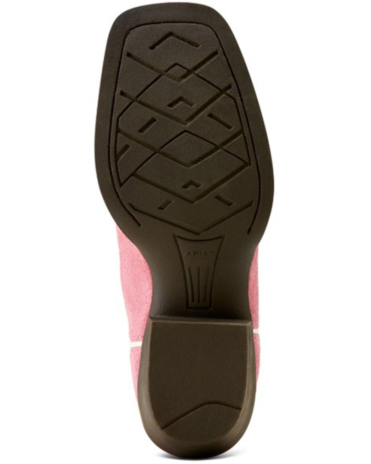 Image #5 - Ariat Girls' Futurity Fort Worth Roughout Western Boots - Broad Square Toe, Pink, hi-res
