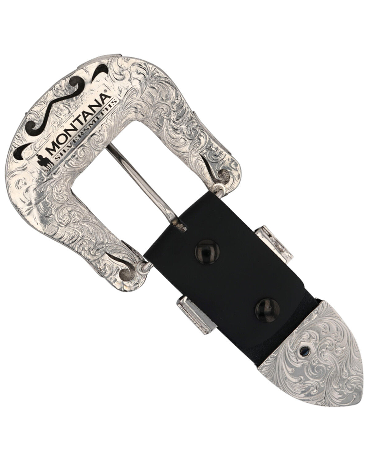 Image #2 - Montana Silversmiths Stars & Stripes 3-Piece Buckle Set, Silver, hi-res