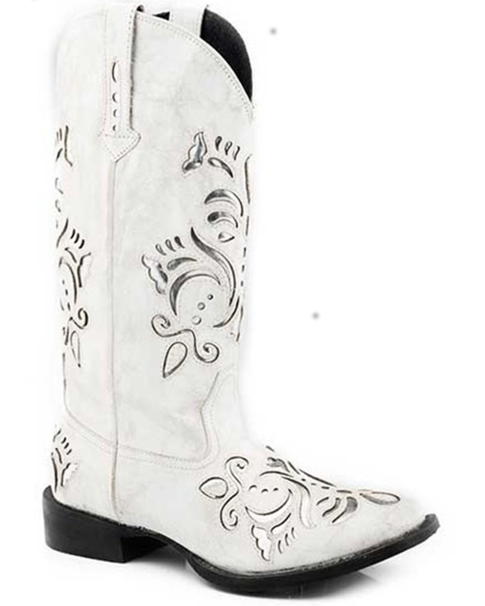 Roper Women s Belle Underlay Fashion Western Boots Broad Square Toe Sheplers
