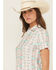 Image #2 - Cinch Women's Southwestern Print Short Sleeve Button-Down Polo, White, hi-res