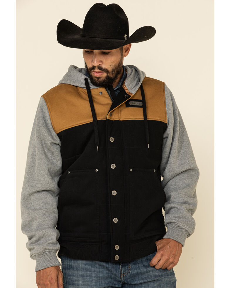 Cinch Men's Multi Color Blocked Twill Canvas Hooded Jacket | Sheplers