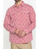 Cody James Men's FR Geo Print Long Sleeve Work Shirt - Tall, Red, hi-res