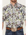 Image #3 - Ariat Men's Blaine Floral Print Short Sleeve Button Down Western Shirt , White, hi-res