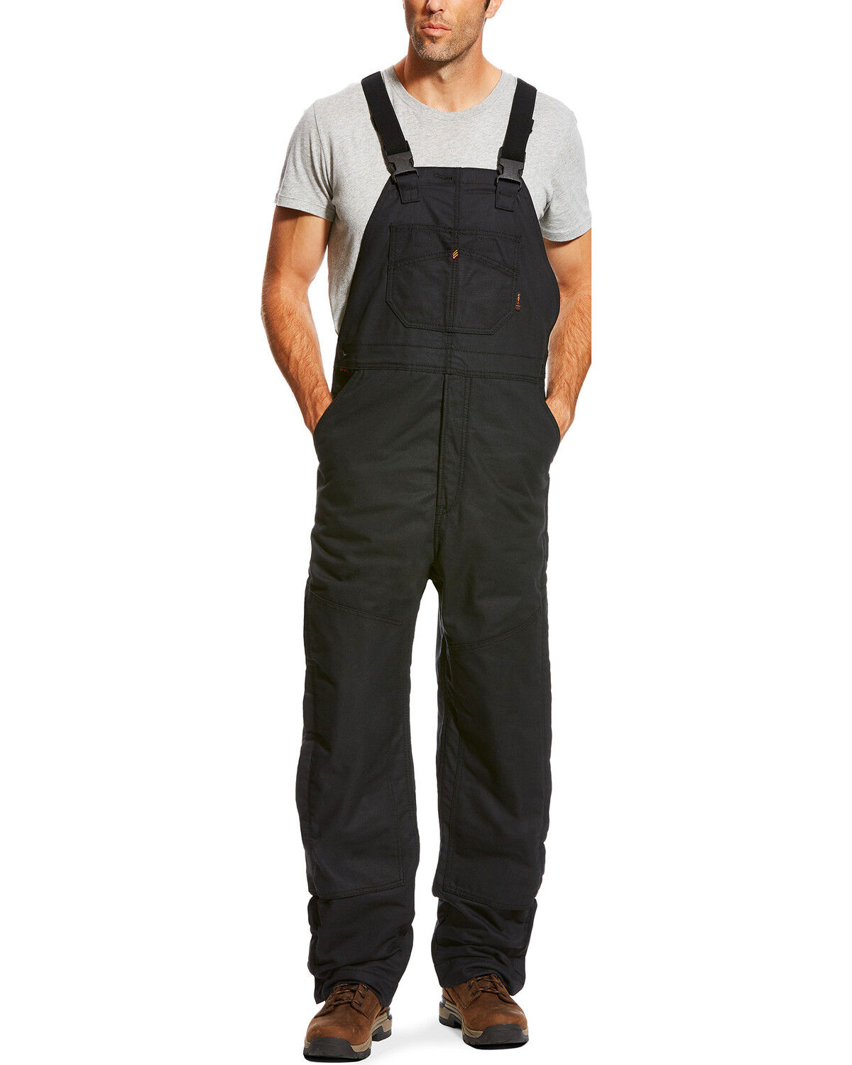Image #1 - Ariat Men's FR Insulated Bib 2.0 Overalls - Big, Black, hi-res