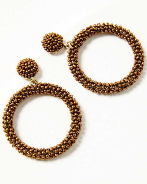 Image #2 - Shyanne Women's Desert Boheme Beaded Earrings, Gold, hi-res