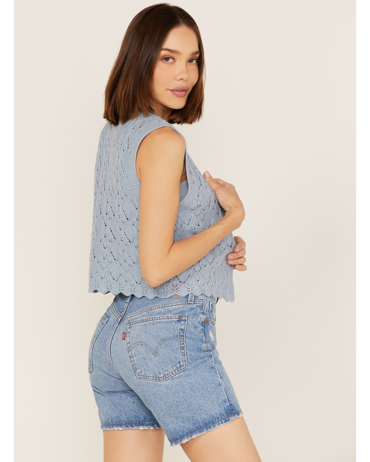 Image #4 - Cleo + Wolf Women's Cropped Knit Sweater Vest, , hi-res