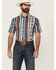 Image #1 - RANK 45&reg; Men's Dylon Southwestern Striped Print Short Sleeve Button-Down Stretch Western Shirt, Multi, hi-res