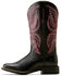 Image #2 - Ariat Women's Cattle Caite StretchFit Performance Western Boots - Broad Square Toe, Black, hi-res