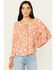 Image #1 - Sadie & Sage Women's With Love Floral Peasant Top , Coral, hi-res