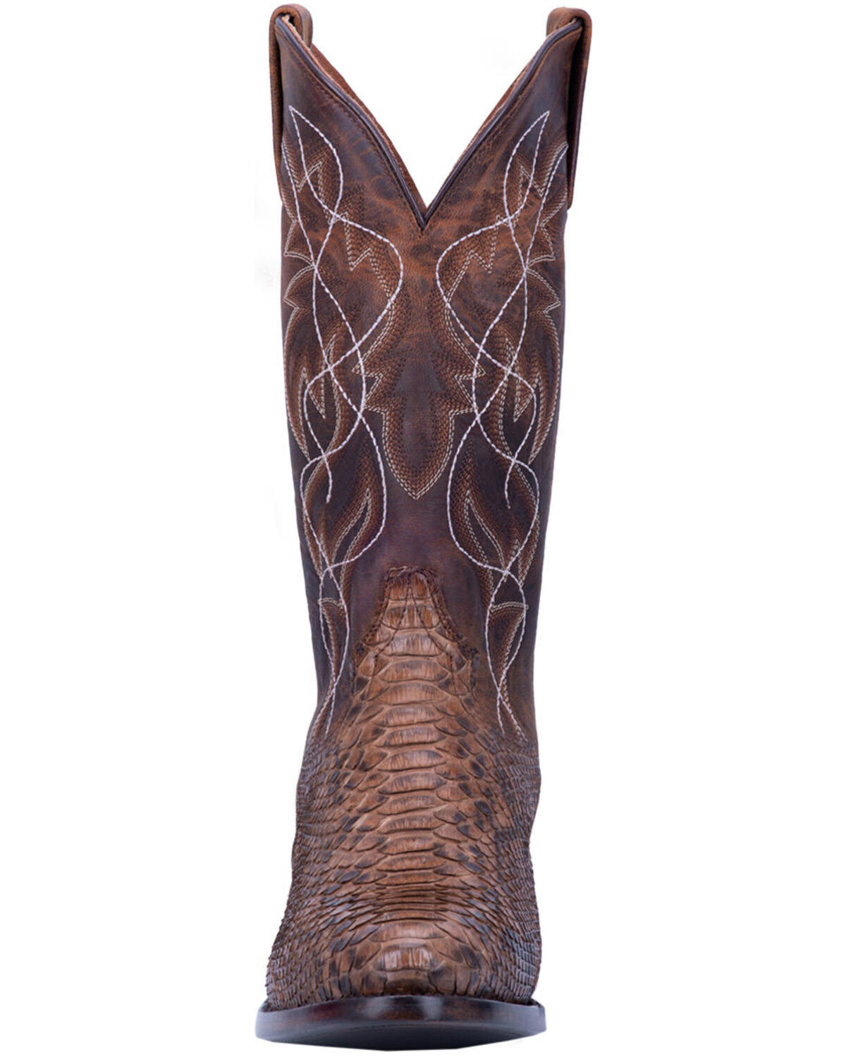 Image #5 - Dan Post Men's Manning Exotic Python Western Boots - Round Toe, Bay Apache, hi-res