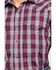 Image #4 - Stetson Men's Cedar Ombre Plaid Long Sleeve Western Shirt, Wine, hi-res