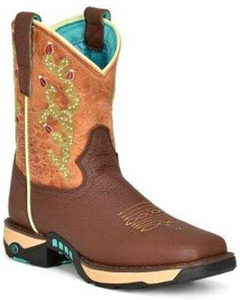 Image #1 - Corral Women's Cactus Farm And Ranch Water Resistant Dual Density Western Boots - Broad Square Toe, Chocolate, hi-res