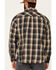 ATG™ by Wrangler All Terrain Men's Dark Sapphire Plaid Thermal Lined Long Sleeve Western Flannel Shirt , Blue, hi-res
