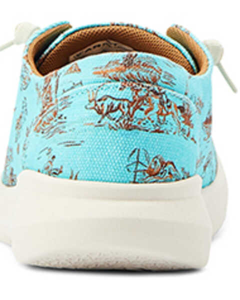 Image #3 - Ariat Women's Hilo Western Aloha Casual Shoes - Moc Toe , Blue, hi-res