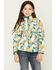 Image #1 - Wrangler Girls' Horse Print Sherpa Pullover, Multi, hi-res