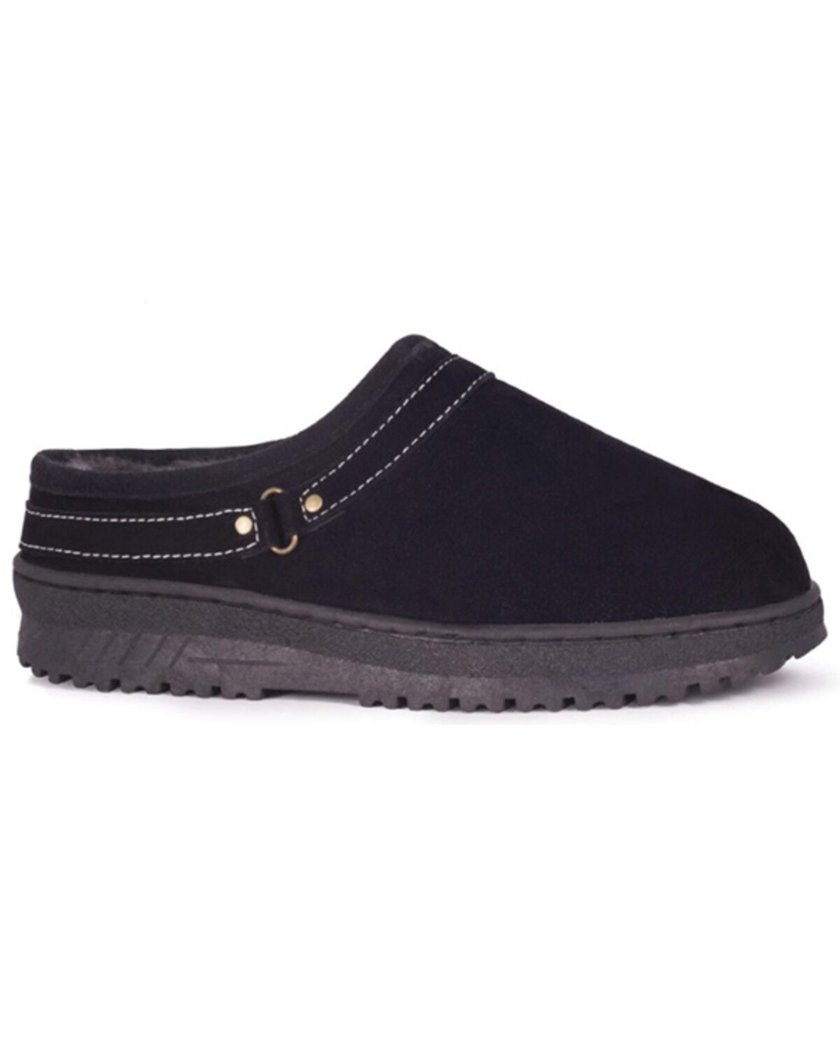 Cloud Nine Women's Sheepskin Clog Slippers, Black, hi-res