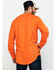 Image #2 - Hawx Men's Orange Logo Long Sleeve Work T-Shirt - Tall, Orange, hi-res