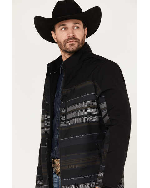 Image #2 - RANK 45® Men's Prescott Printed Softshell Jacket, Black, hi-res