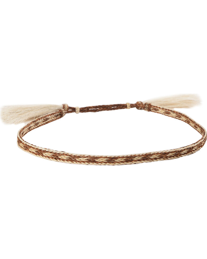 Cody James Men's Braided Horsehair Hat Band , Brown, hi-res