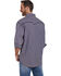 Cowboy Up Men's Heavy Stitched Plaid Print Long Sleeve Snap Western Shirt , Blue, hi-res