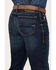 Image #4 - Ariat Men's M4 Relaxed Dustin Dark Wash Bootcut Stretch Jeans, Dark Wash, hi-res