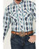 Image #3 - Panhandle Men's Southwestern Print Long Sleeve Pearl Snap Western Shirt , Cream, hi-res