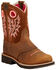 Ariat Girls' Fatbaby Cowgirl Boots - Round Toe , Brown, hi-res
