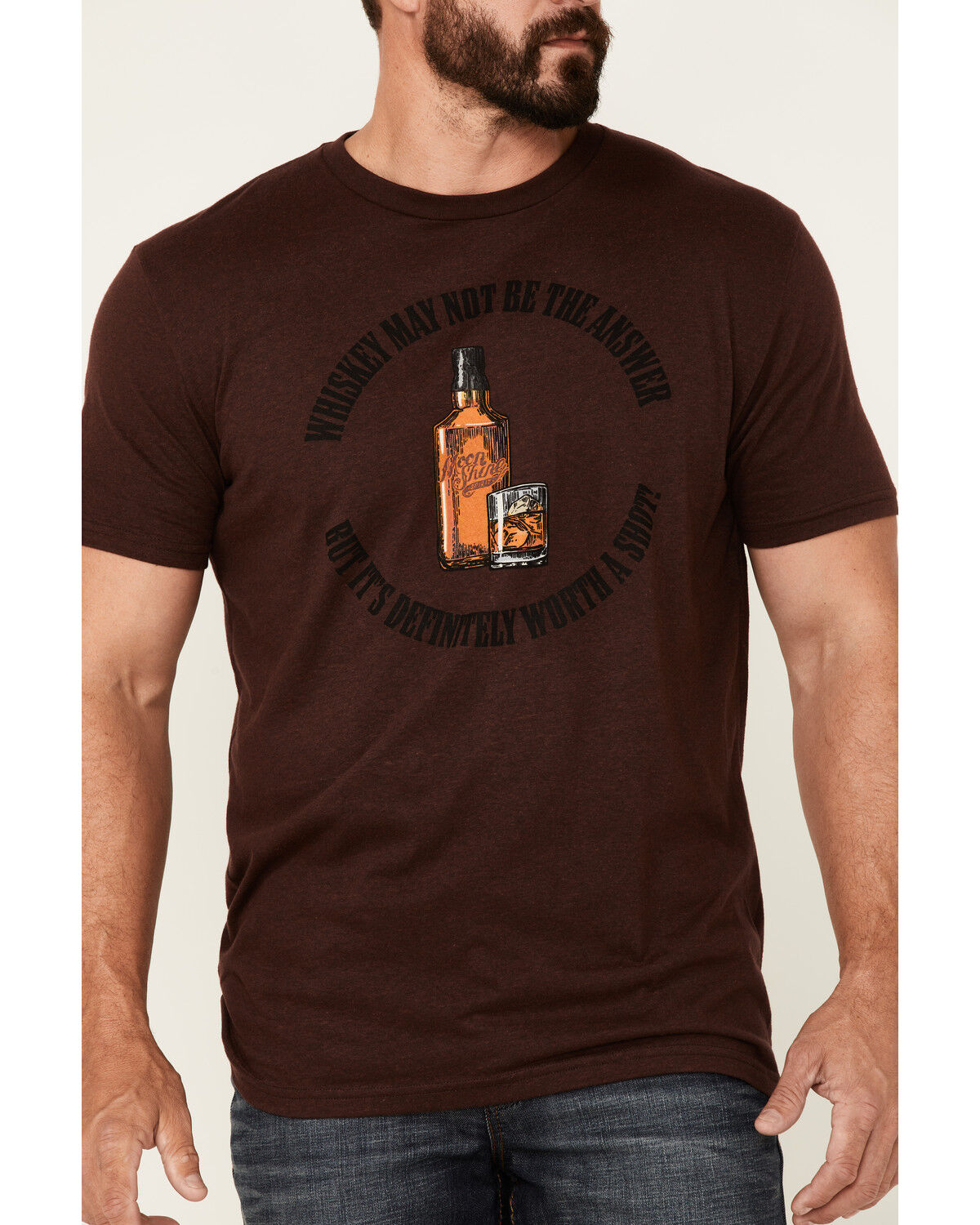 Image #3 - Moonshine Spirit Men's Whiskey No Answer Graphic Short Sleeve T-Shirt, Silver, hi-res
