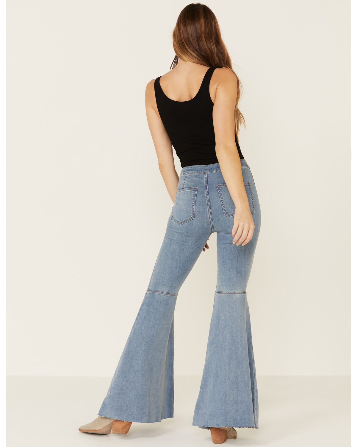 Image #3 - Free People Women's Light Wash High Rise Just Float On Flare Jeans, , hi-res