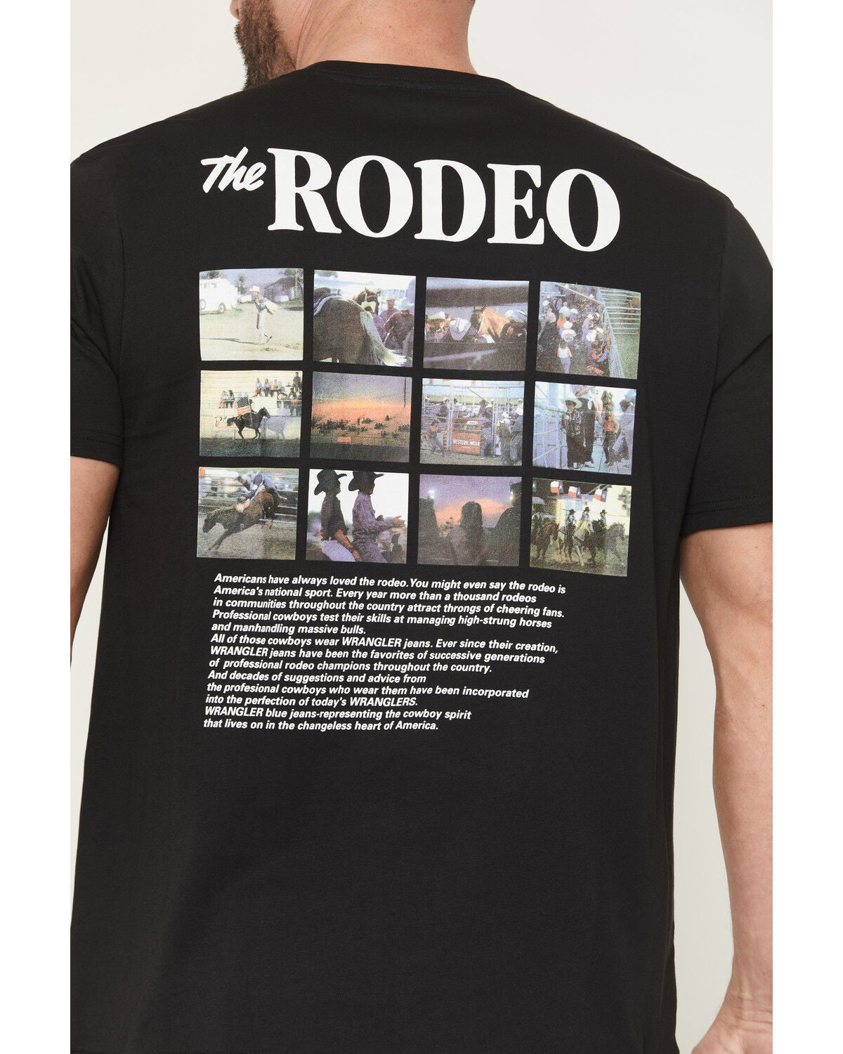 Image #4 - Wrangler Men's The Rodeo Short Sleeve Graphic T-Shirt, Black, hi-res
