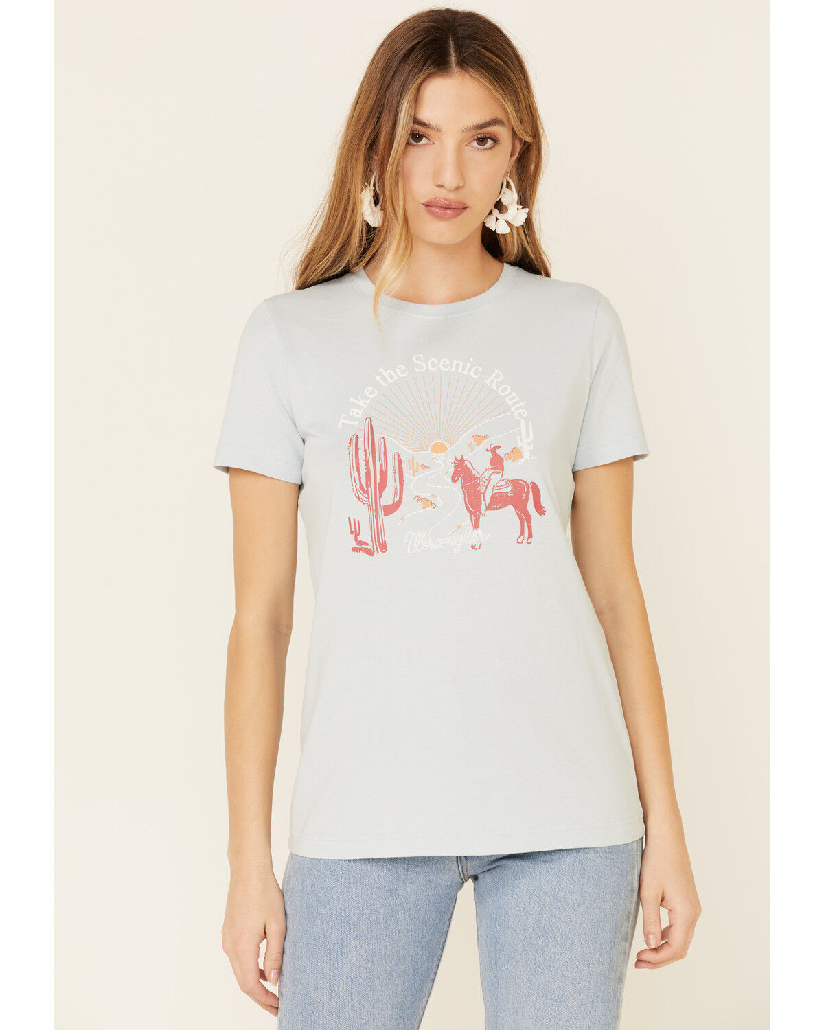 Image #2 - Wrangler Women's Take The Scenic Route Graphic Tee, Blue, hi-res