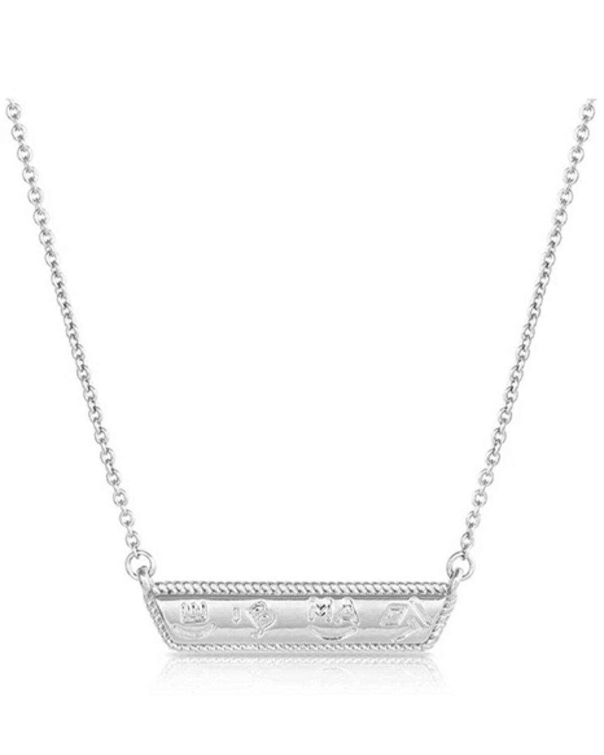 Image #2 - Montana Silversmiths Women's High Noon Cobblestone Bar Necklace, Silver, hi-res