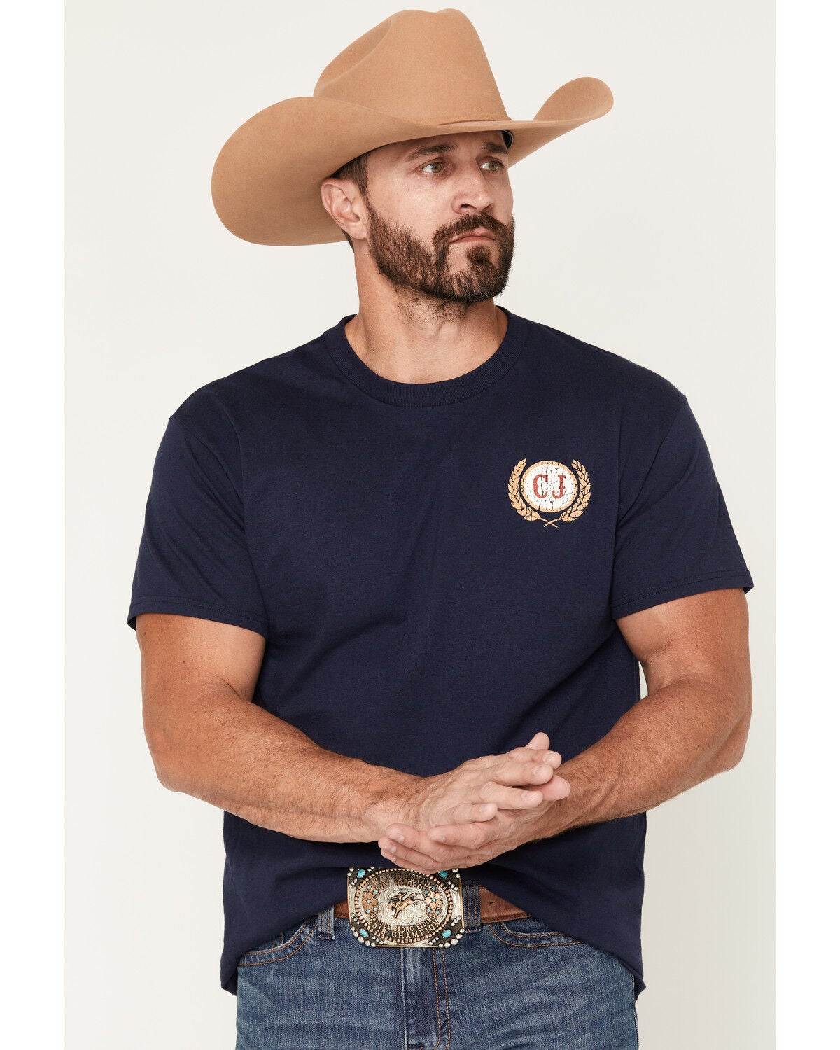 Image #2 - Cody James Men's Texas Born Short Sleeve Graphic T-Shirt, Navy, hi-res
