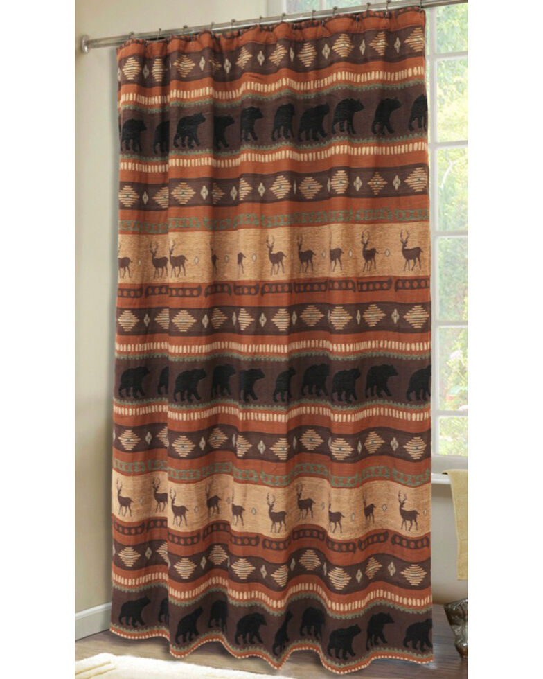 Carstens Autumn Trails Shower Curtain, Rust Copper, hi-res