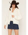 Image #2 - Wrangler Women's Open Range Faux Fur Jacket, White, hi-res