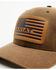 Image #2 - Ariat Men's Oil Skin USA Flag Patch Ball Cap , Brown, hi-res